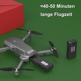Wipkviey B12 Drone met camera, 4K, GPS, drone met één klik terug, FPV RC quadrocopter voor beginners, borstelloze motor, lage batterijteruggave, 50 minuten vliegtijd met 2 accu's, minder dan 249 g, C0