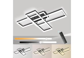 LED Plafondlamp Rechthoekig 80W Zwart - 28% Korting!