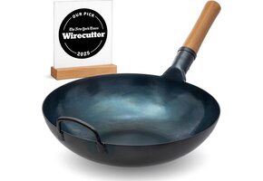 YOSUKATA Koolstofstalen Wokpan - 34cm - 34% Korting