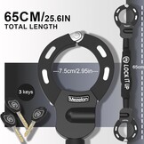 Mezelon® Elektrische step Anti-diefstal | 8mm Anti-diefstal ketting | Waterdichte slot tas | Ideaal anti-diefstal slot voor fietsen, motorfietsen, poorten, hekken, kinderwagens, etc