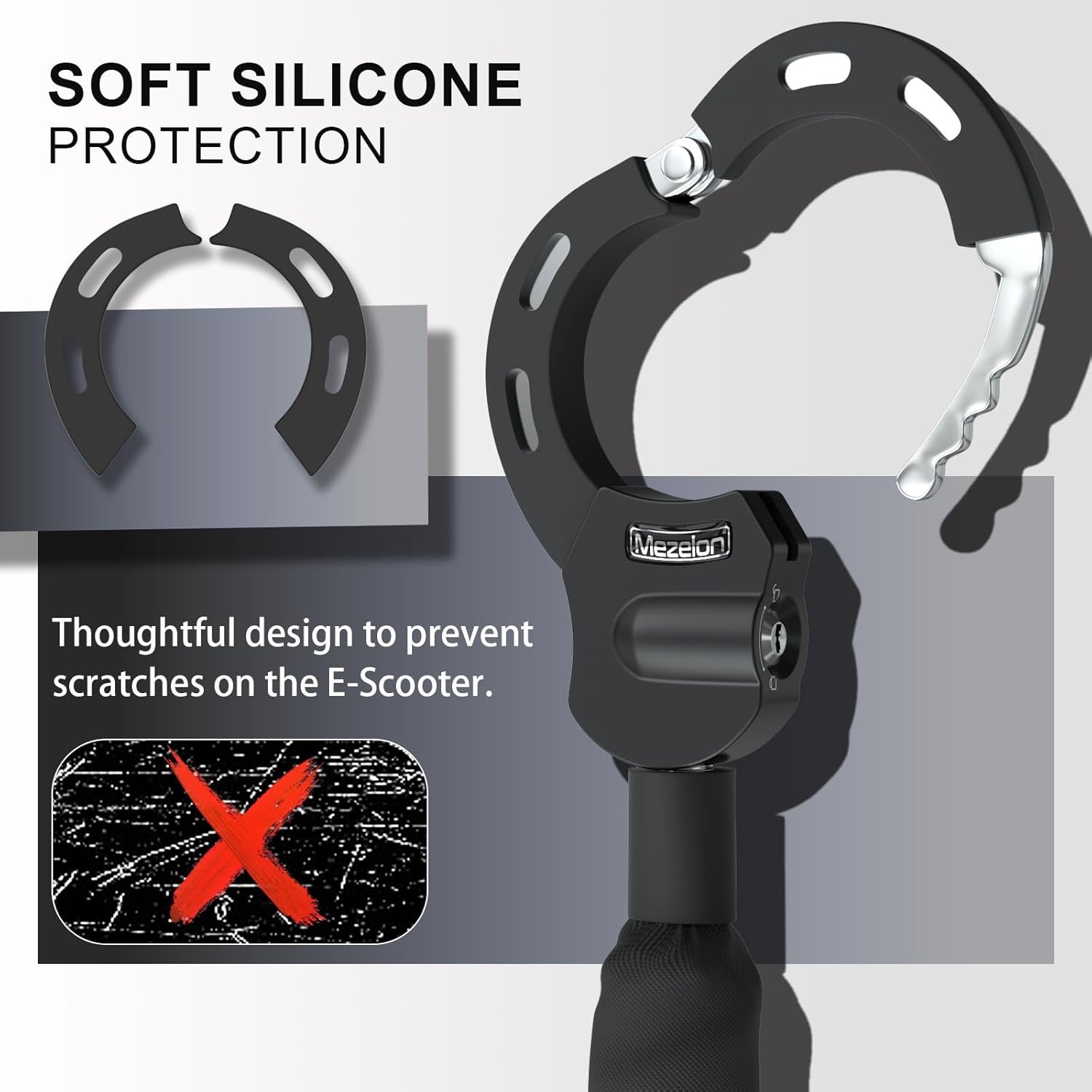 Mezelon® Elektrische step Anti-diefstal | 8mm Anti-diefstal ketting | Waterdichte slot tas | Ideaal anti-diefstal slot voor fietsen, motorfietsen, poorten, hekken, kinderwagens, etc