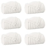vidaXL Kleden 6 stuks Wit 150 x 130 cm Fleece