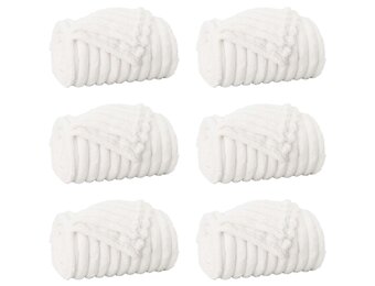 vidaXL Kleden 6 stuks Wit 150 x 130 cm Fleece