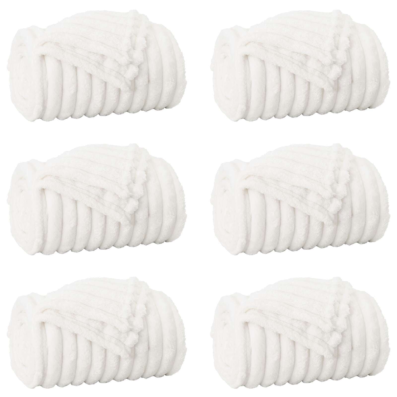 vidaXL Kleden 6 stuks Wit 150 x 130 cm Fleece