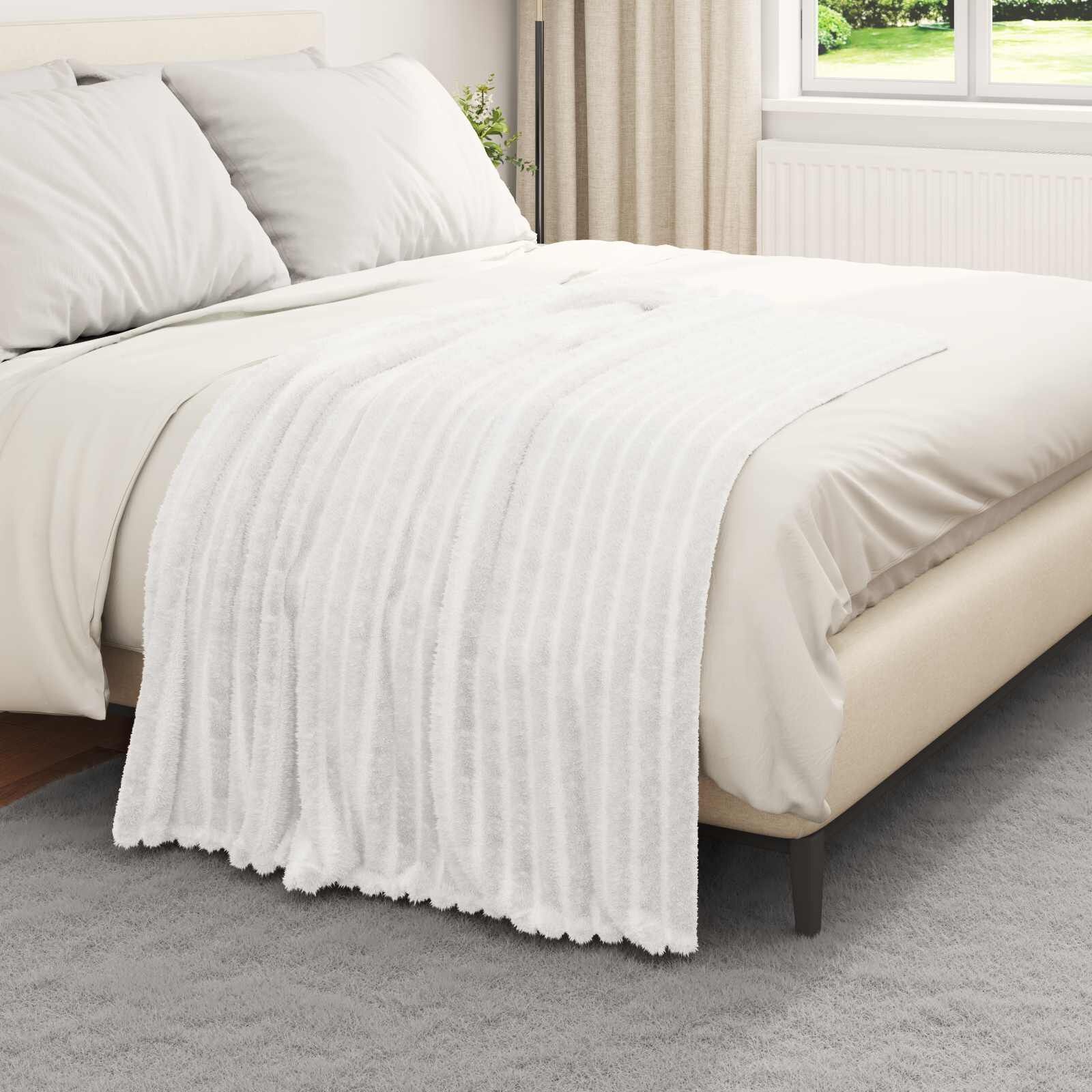 vidaXL Kleden 6 stuks Wit 150 x 130 cm Fleece