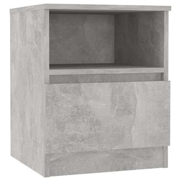 vidaXL Nachtkastjes 2 st 40x40x50 cm bewerkt hout betongrijs
