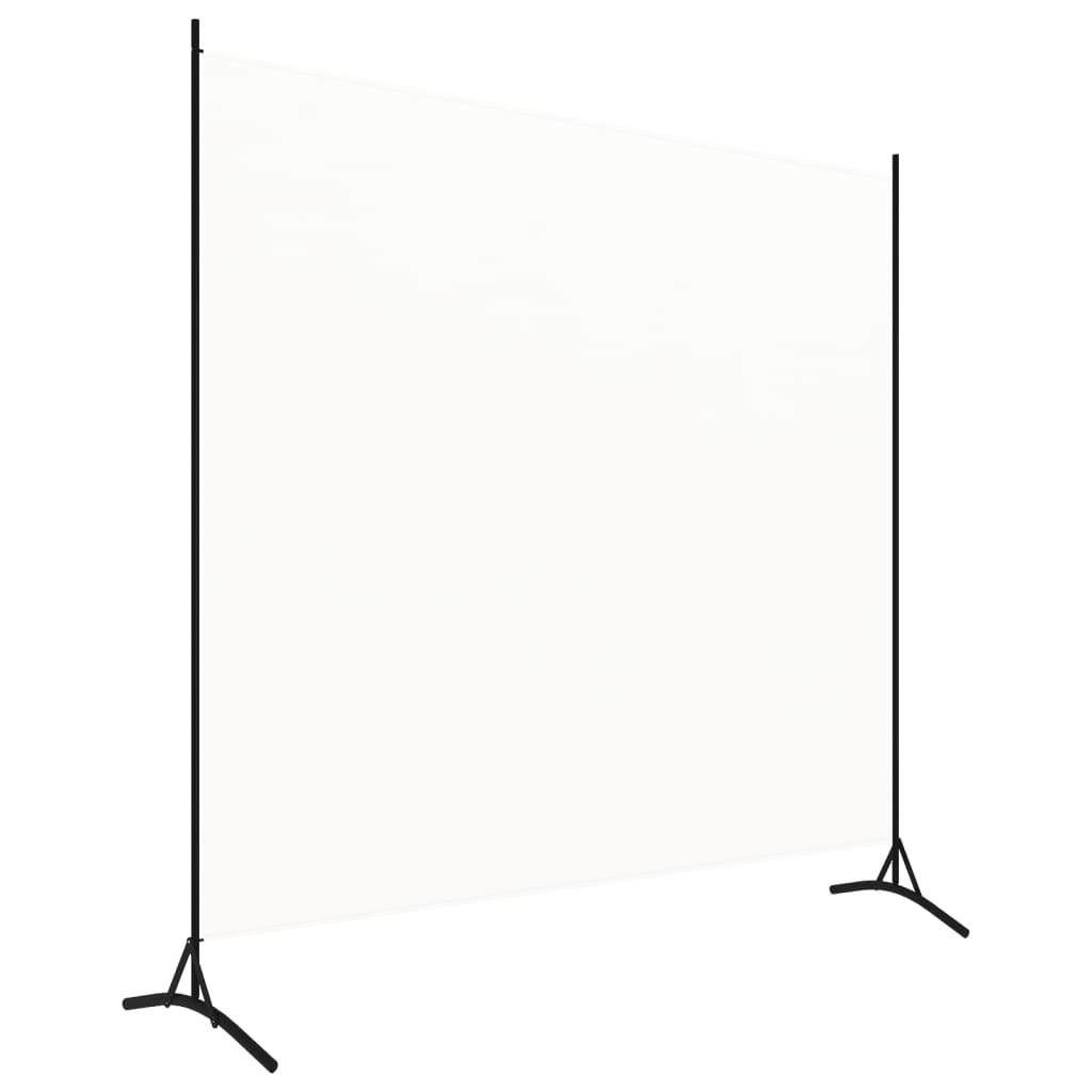 vidaXL Kamerscherm met 1 paneel 175x180 cm stof wit