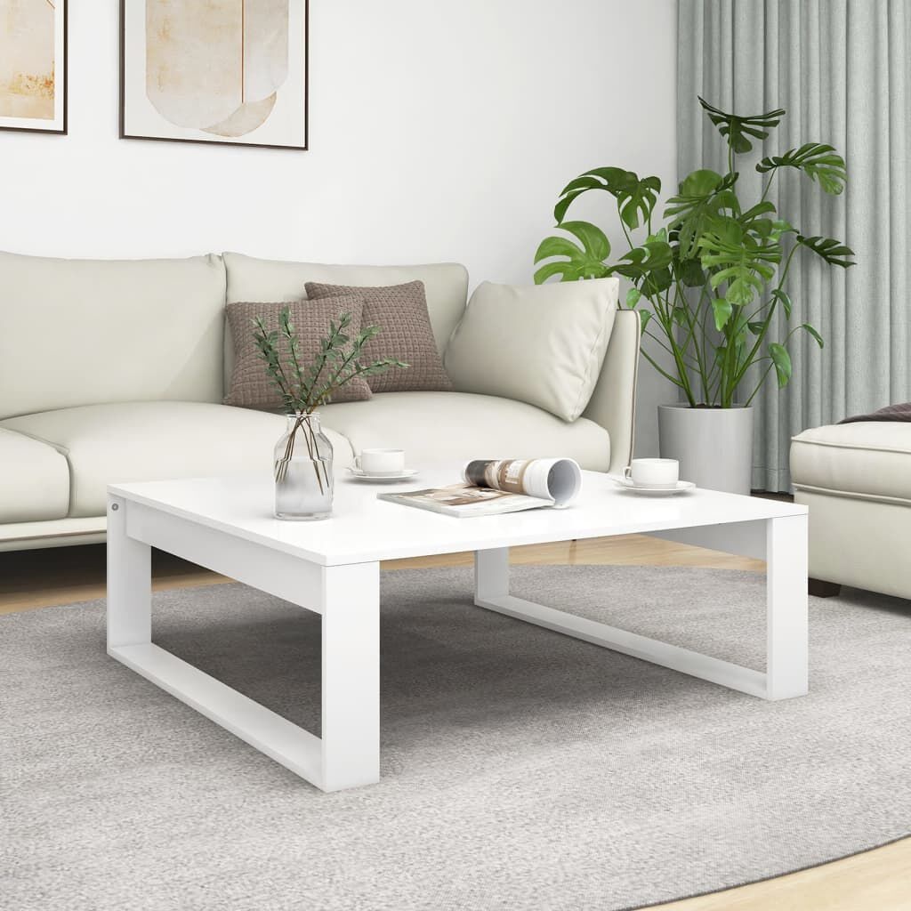 VidaXL Salontafel Wit Bewerkt Hout 100x100x35 cm - 46% Korting!