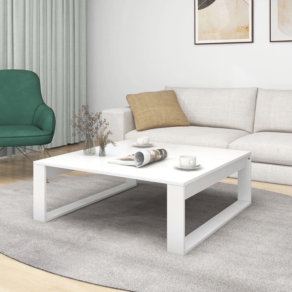 VidaXL Salontafel Wit Bewerkt Hout 100x100x35 cm - 46% Korting!