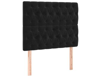 vidaXL Hoofdborden 2 st 100x7x78/88 cm fluweel zwart