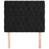 vidaXL Hoofdborden 2 st 100x7x78/88 cm fluweel zwart