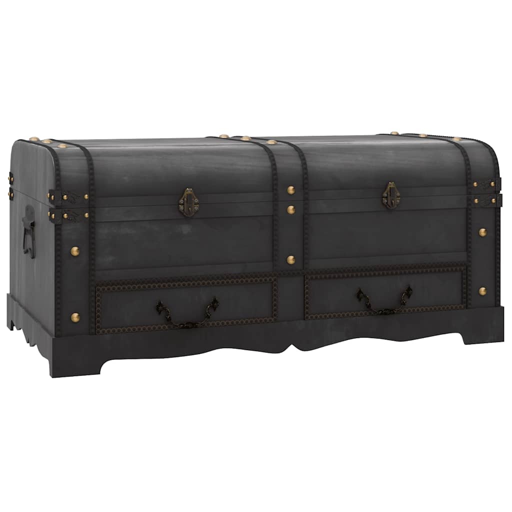 vidaXL Dekenkist 90x51x42 cm hout zwart