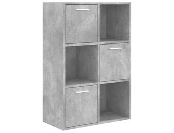 vidaXL Opbergkast 60x29,5x90 cm bewerkt hout betongrijs