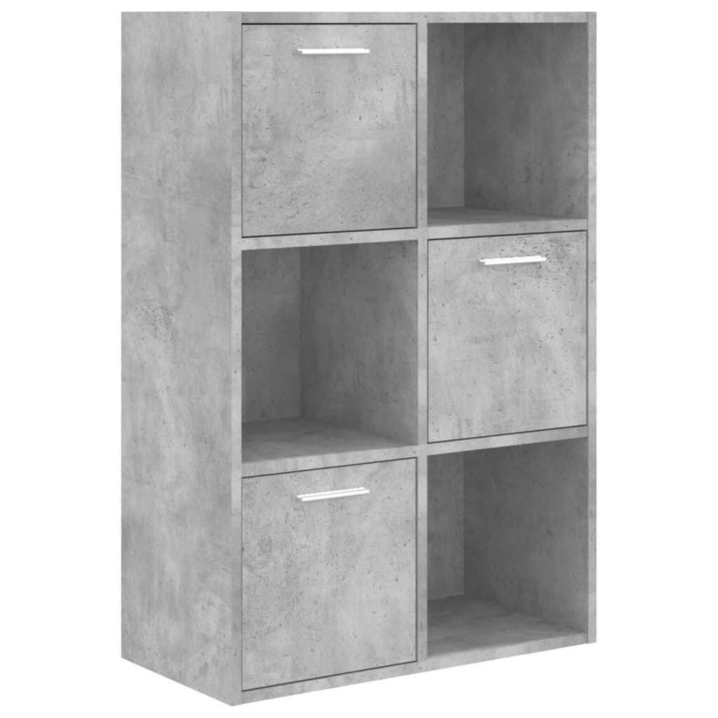 vidaXL Opbergkast 60x29,5x90 cm bewerkt hout betongrijs