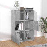 vidaXL Opbergkast 60x29,5x90 cm bewerkt hout betongrijs