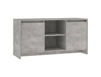vidaXL Tv-meubel 102x37,5x52,5 cm bewerkt hout betongrijs