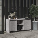 vidaXL Tv-meubel 102x37,5x52,5 cm bewerkt hout betongrijs