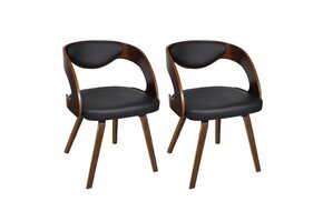 vidaXL Eetkamerstoelen 2 st. Kunstleer Bruin - 35% Korting!