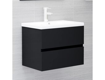 vidaXL Wastafelkast 60x38,5x45 cm bewerkt hout zwart