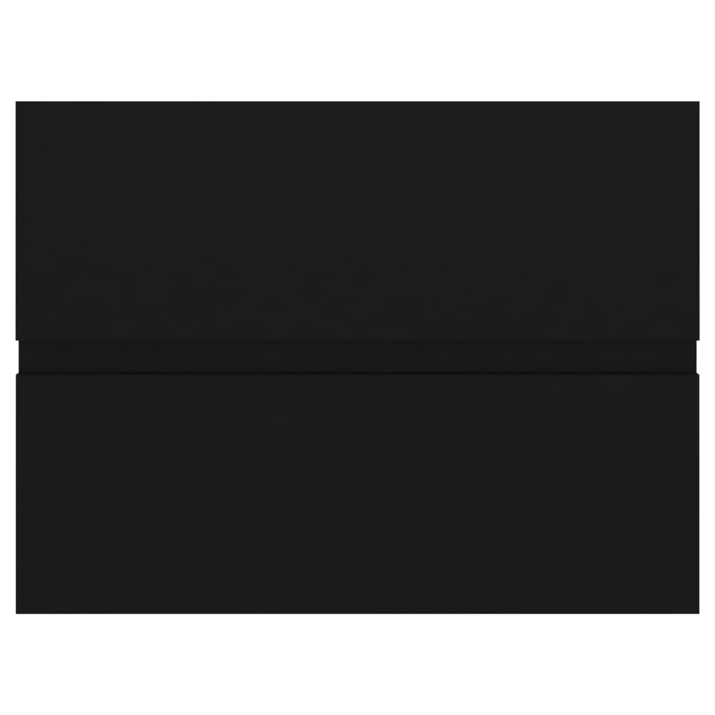 vidaXL Wastafelkast 60x38,5x45 cm bewerkt hout zwart