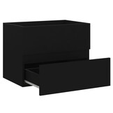 vidaXL Wastafelkast 60x38,5x45 cm bewerkt hout zwart