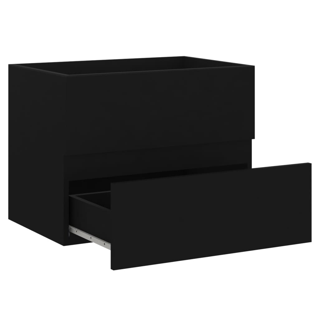 vidaXL Wastafelkast 60x38,5x45 cm bewerkt hout zwart