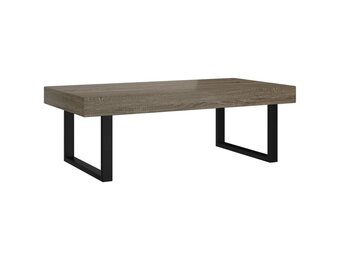 vidaXL Salontafel 120x60x40 cm MDF en ijzer grijs en zwart