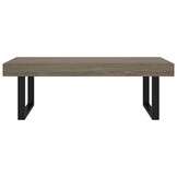 vidaXL Salontafel 120x60x40 cm MDF en ijzer grijs en zwart