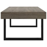 vidaXL Salontafel 120x60x40 cm MDF en ijzer grijs en zwart