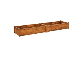 Verhoogde Plantenbak van Acaciahout 200x50x25 cm - 47% Korting!