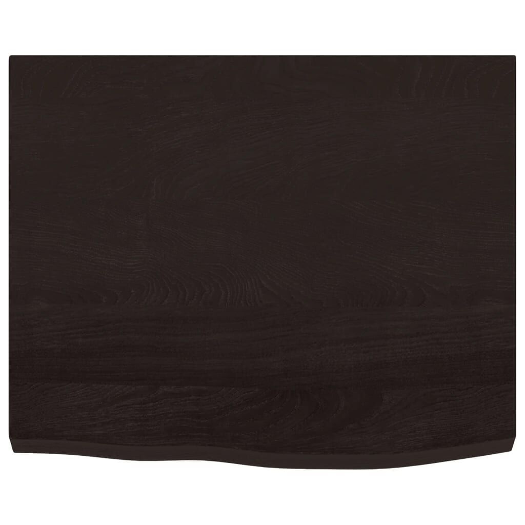 vidaXL Wastafelblad 60x60x(2-4) cm behandeld massief hout donkerbruin