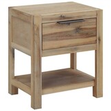 Nachtkastje Massief Acaciahout 40x30x48 cm - 60% Korting