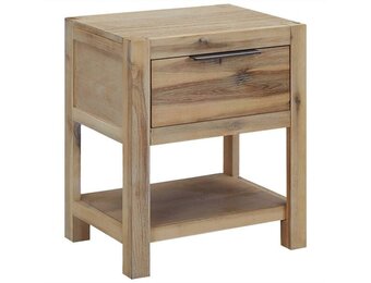 vidaXL Nachtkastje met lade 40x30x48 cm massief acaciahout