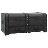 vidaXL Dekenkist 90x51x42 cm hout zwart