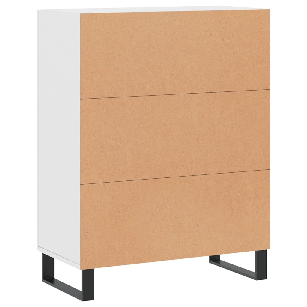 Dressoir bewerkt hout wit - 69,5x34x90 cm - 52% Korting