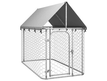 vidaXL Hondenkennel voor buiten met dak 200x100x150 cm