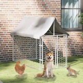 vidaXL Hondenkennel voor buiten met dak 200x100x150 cm