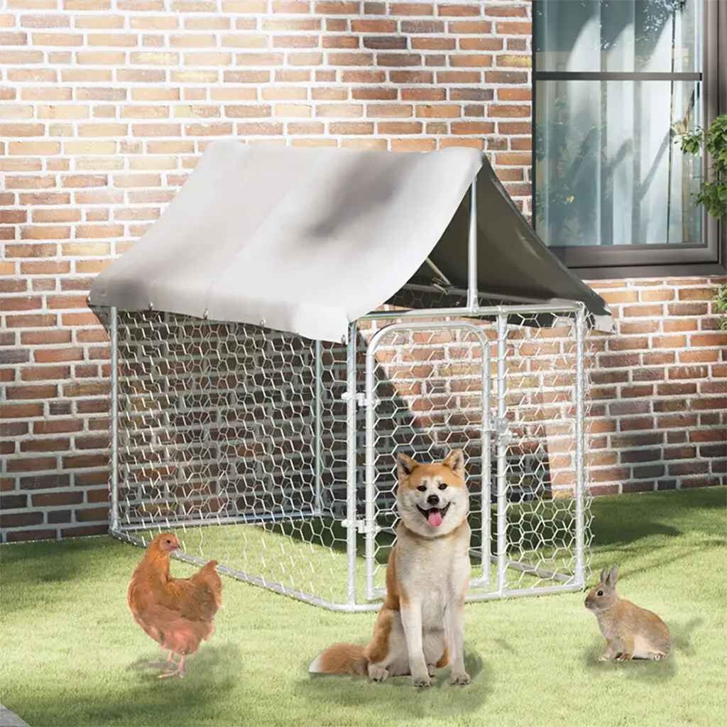 vidaXL Hondenkennel voor buiten met dak 200x100x150 cm