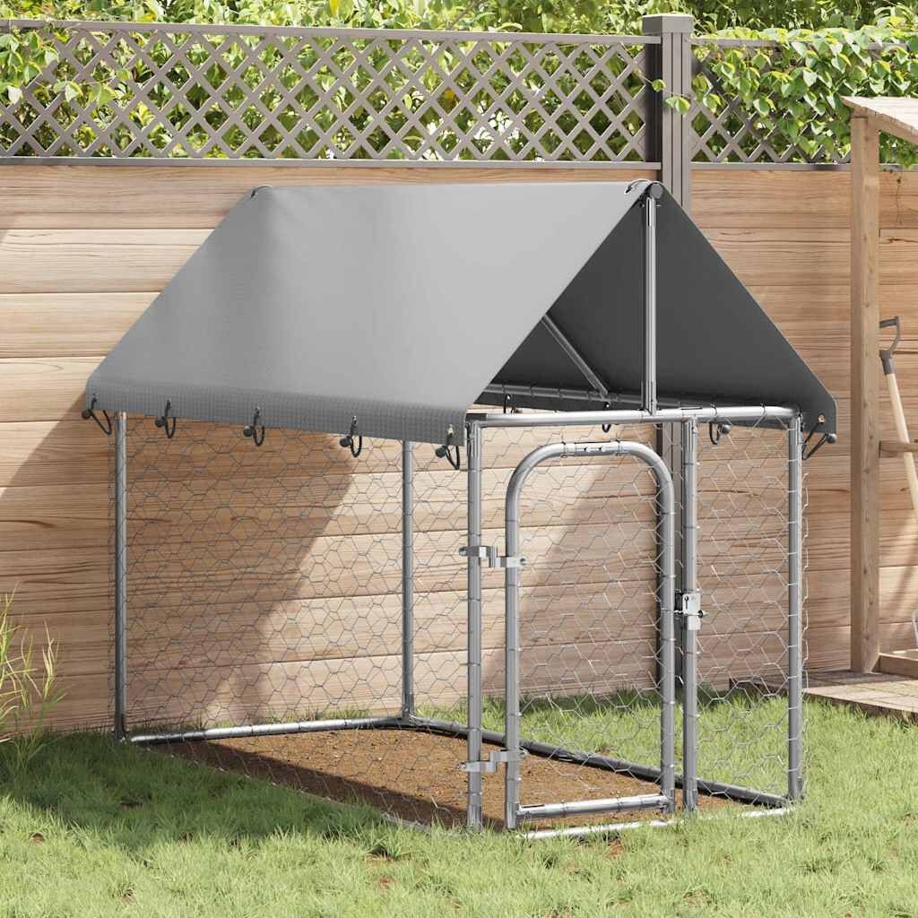vidaXL Hondenkennel voor buiten met dak 200x100x150 cm