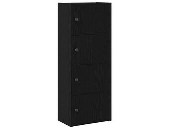 vidaXL Boekenkast 40x24x102 cm bewerkt hout zwart eikenkleurig