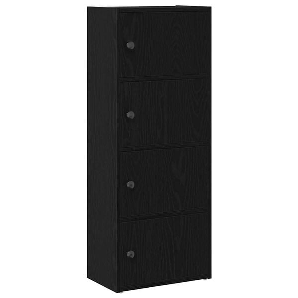 vidaXL Boekenkast 40x24x102 cm bewerkt hout zwart eikenkleurig