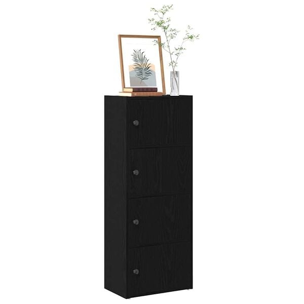 VidaXL Boekenkast Zwart Eikenhout Bewerkt Hout 40x102 cm - 72% Korting!