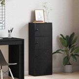 VidaXL Boekenkast Zwart Eikenhout Bewerkt Hout 40x102 cm - 72% Korting!
