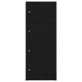 vidaXL Boekenkast 40x24x102 cm bewerkt hout zwart eikenkleurig