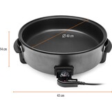 Elektrische Hapjespan 40cm 1500W - 63% Korting | Camping Geschikt
