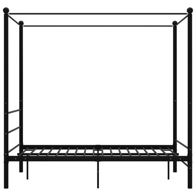 vidaXL Hemelbedframe metaal zwart 140x200 cm