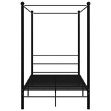 vidaXL Hemelbedframe metaal zwart 140x200 cm