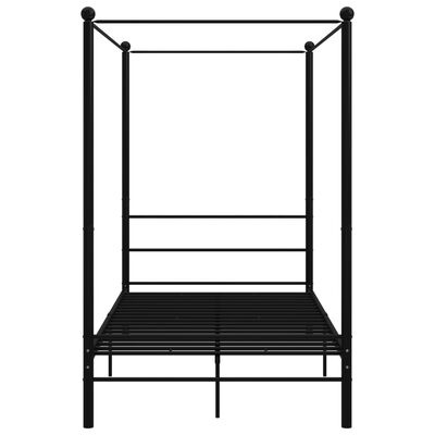 vidaXL Hemelbedframe metaal zwart 140x200 cm