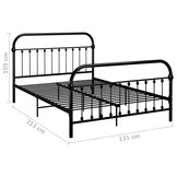 Stalen Bedframe Zwart 120x200 cm - 52% Korting