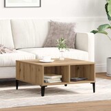 vidaXL Salontafel Artisan Eiken 60 x 60 x 30 cm